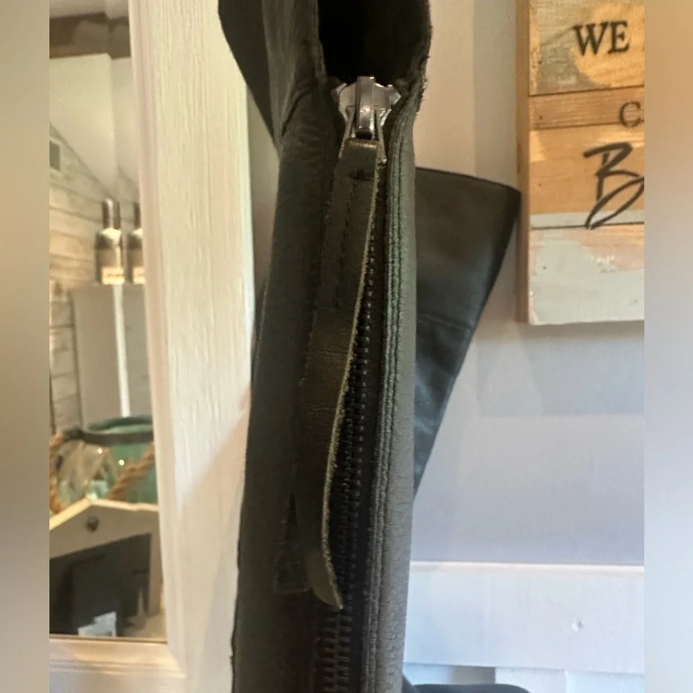 Franco Sarto over the knee black leather boots size 6.5